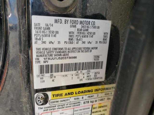 1FMJU1J52EEF56986 - 2014 FORD EXPEDITION XLT 黑色 照片 13