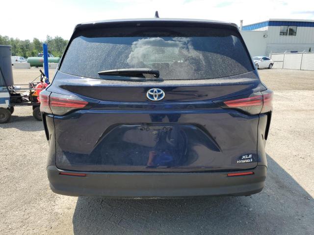 5TDGRKEC8MS058721 - 2021 TOYOTA SIENNA LE BLUE photo 6