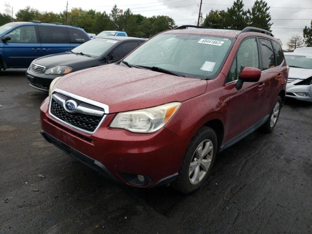 JF2SJAHC6EH497446 - 2014 SUBARU FORESTER 2.5I LIMITED BURGUNDY photo 1