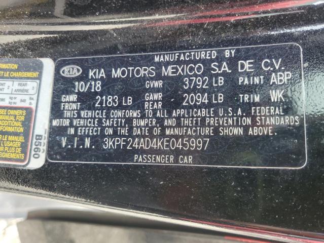 3KPF24AD4KE045997 - 2019 KIA FORTE FE Qara foto 13