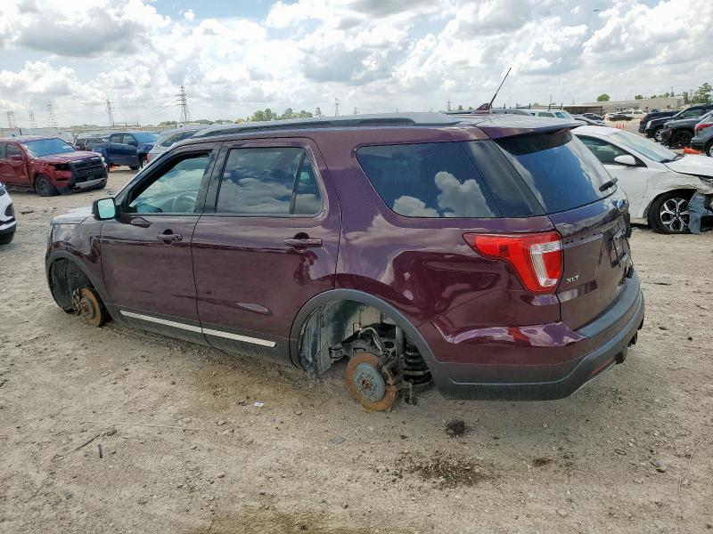 1FM5K8DH2KGB52155 - 2019 FORD EXPLORER XLT 勃艮第红 照片 2