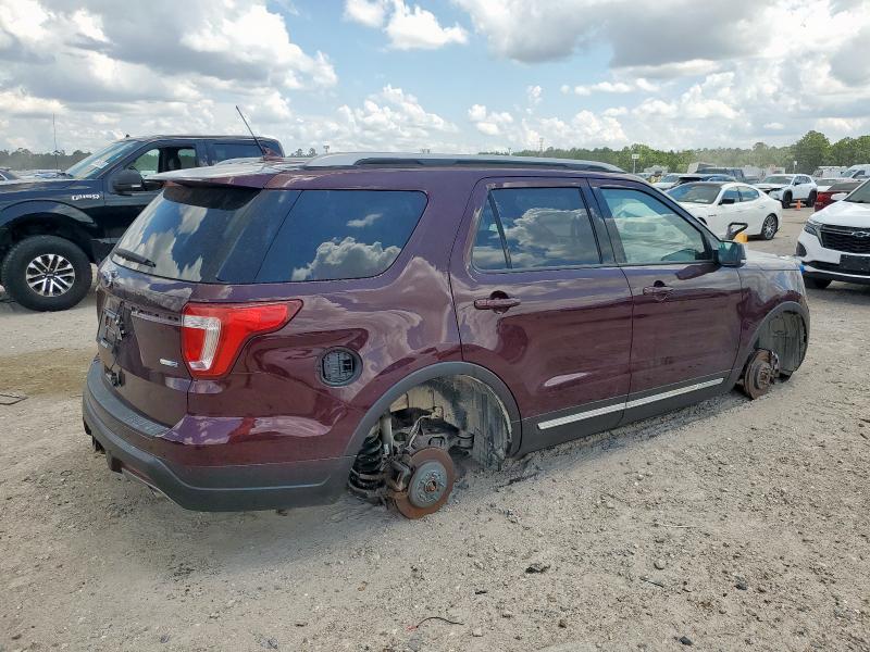 1FM5K8DH2KGB52155 - 2019 FORD EXPLORER XLT 勃艮第红 照片 3