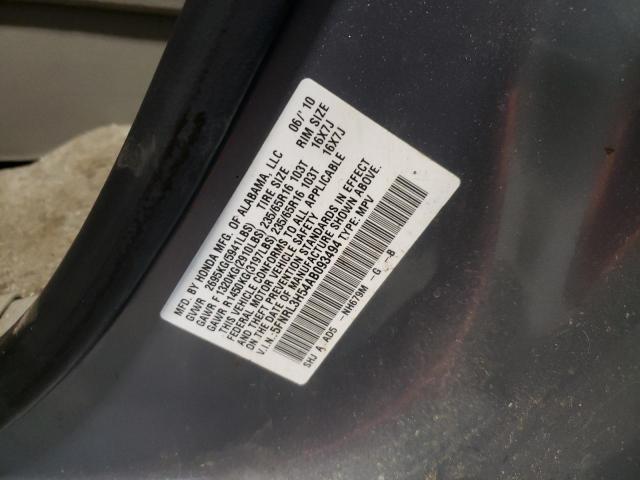 5FNRL3H54AB093494 - 2010 HONDA ODYSSEY EX BLUE photo 13