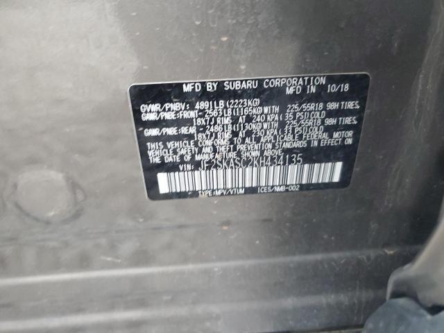 JF2SKASC2KH434135 - 2019 SUBARU FORESTER LIMITED Brązowy zdjęcie 13