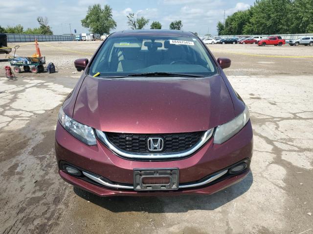 19XFB2F92FE034124 - 2015 HONDA CIVIC EXL MAROON photo 5