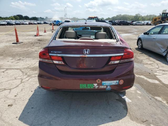 19XFB2F92FE034124 - 2015 HONDA CIVIC EXL MAROON photo 6