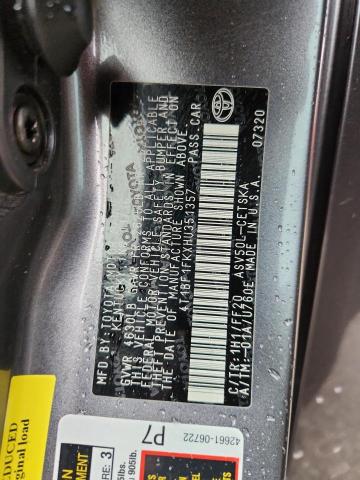 4T1BF1FKXHU351357 - 2017 TOYOTA CAMRY LE GRAY photo 13