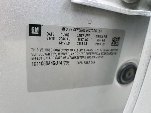 1G11C5SA4GU141793 - 2016 CHEVROLET MALIBU LIM LT 银色 照片 13