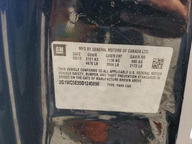 2G1WC5E35D1245896 - 2013 CHEVROLET IMPALA LTZ შავი ფოტო 12