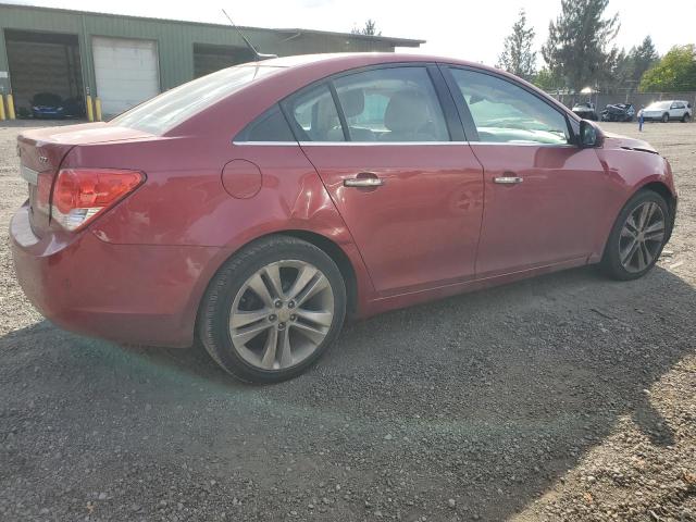 1G1PH5S97B7134667 - 2011 CHEVROLET CRUZE LTZ RED photo 3