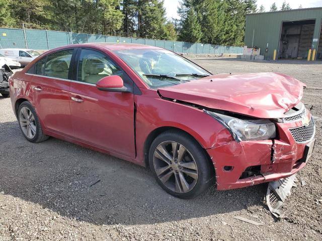 1G1PH5S97B7134667 - 2011 CHEVROLET CRUZE LTZ RED photo 4