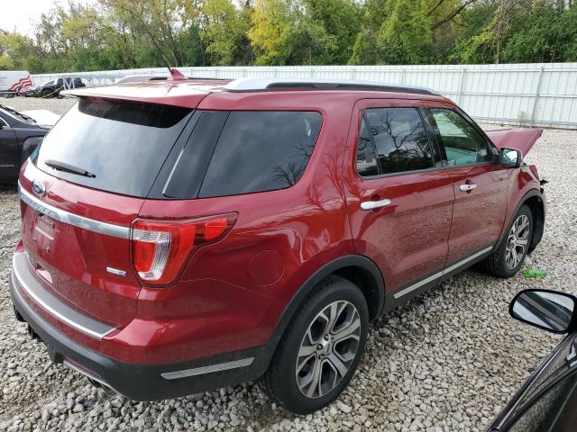 1FM5K8HT7KGA85387 - 2019 FORD EXPLORER PLATINUM RED photo 3