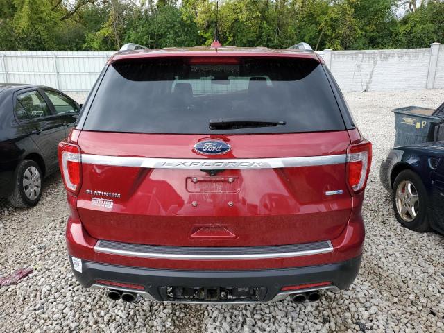 1FM5K8HT7KGA85387 - 2019 FORD EXPLORER PLATINUM RED photo 6