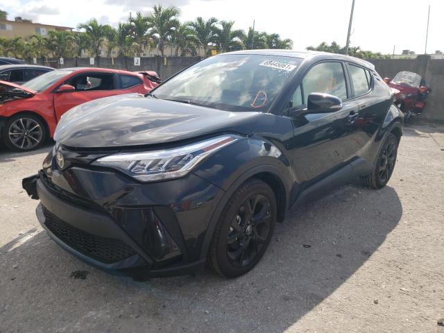 JTNKHMBXXM1126333 - 2021 TOYOTA C-HR XLE BLACK photo 2