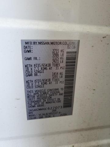 5N1AR2MN4GC627073 - 2016 NISSAN PATHFINDER S თეთრი ფოტო 13