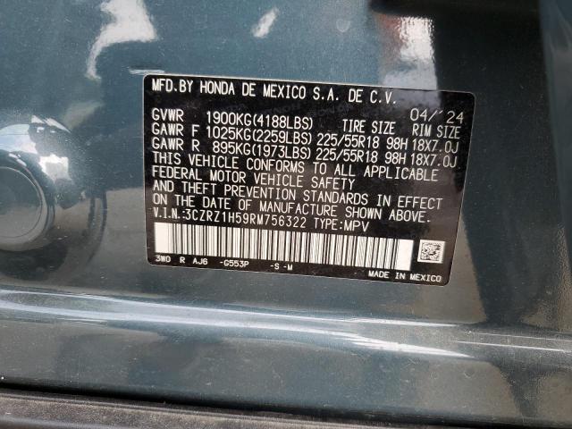 3CZRZ1H59RM756322 - 2024 HONDA HR-V SPORT 蓝色 照片 12
