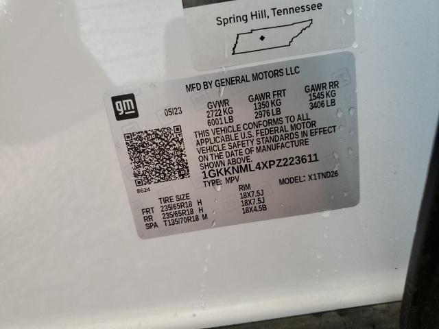 1GKKNML4XPZ223611 - 2023 GMC ACADIA SLT Սպիտակ լուսանկար 13