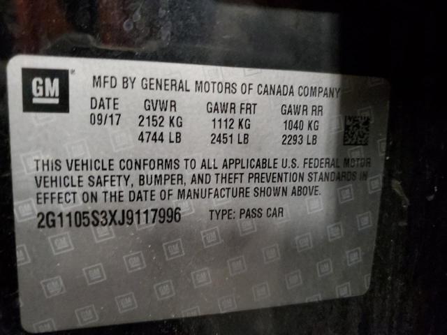 2G1105S3XJ9117996 - 2018 CHEVROLET IMPALA LT Qara foto 13