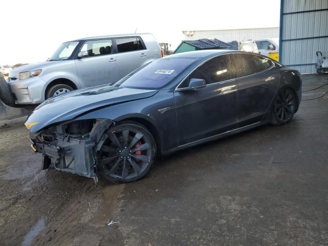 5YJSA1E44FF108610 - 2015 TESLA MODEL S GRAY photo 1