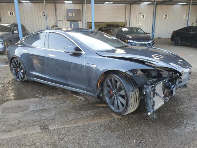 5YJSA1E44FF108610 - 2015 TESLA MODEL S GRAY photo 4