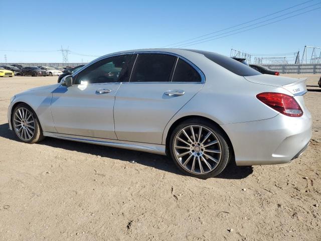 55SWF4JBXGU103727 - 2016 MERCEDES-BENZ C 300 SILVER photo 2