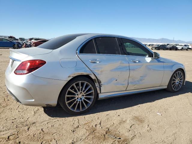 55SWF4JBXGU103727 - 2016 MERCEDES-BENZ C 300 SILVER photo 3