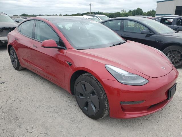 5YJ3E1EA5PF689468 - 2023 TESLA MODEL 3 RED photo 4