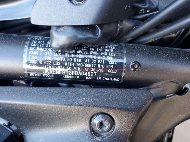 JKAENEB13FDA04827 - 2015 KAWASAKI EN650 B 黑色 照片 10