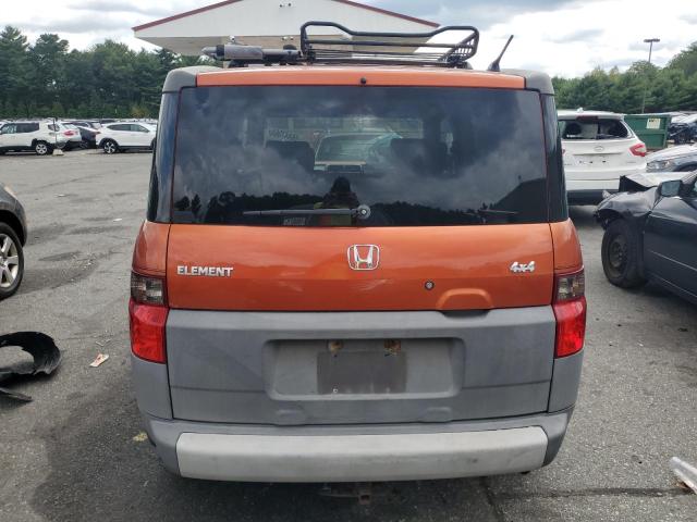 5J6YH28524L012141 - 2004 HONDA ELEMENT EX ORANGE photo 6