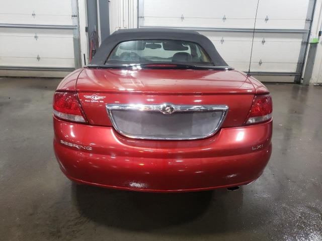 1C3EL55U21N606205 - 2001 CHRYSLER SEBRING LXI RED photo 6