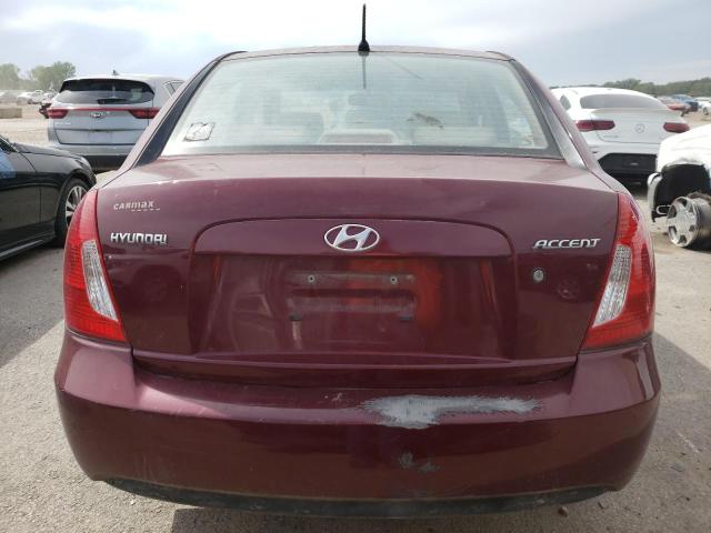 KMHCN46C09U366744 - 2009 HYUNDAI ACCENT GLS MAROON photo 6