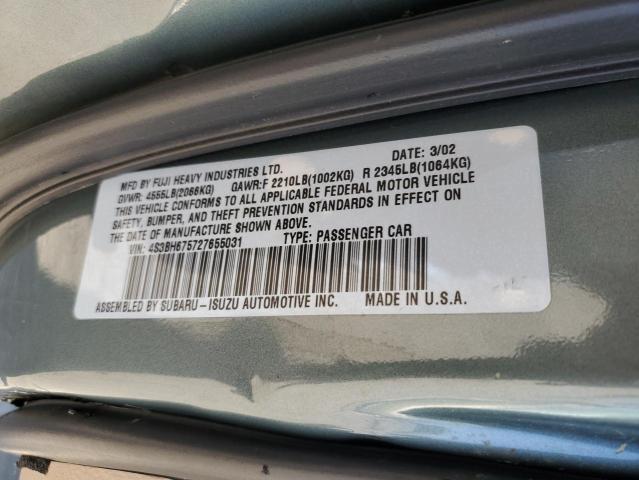 4S3BH675727655031 - 2002 SUBARU LEGACY OUTBACK AWP 双色 照片 13