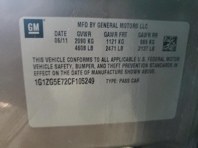 1G1ZG5E72CF105249 - 2012 CHEVROLET MALIBU LTZ Қоңыр фото 12