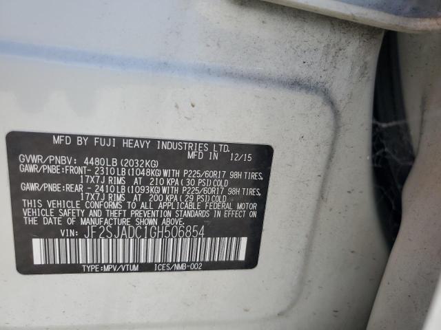 JF2SJADC1GH506854 - 2016 SUBARU FORESTER 2.5I PREMIUM WHITE photo 14