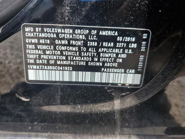 1VWAT7A35GC041923 - 2016 VOLKSWAGEN PASSAT S 黑色 照片 13