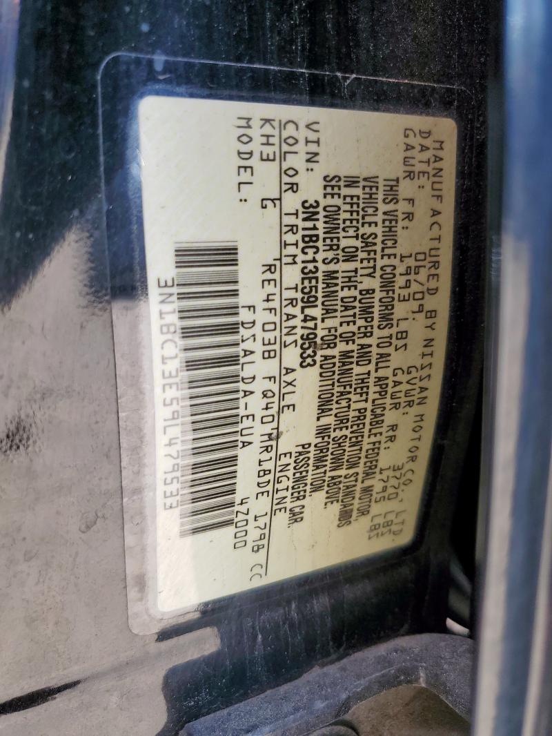 3N1BC13E59L479533 - 2009 NISSAN VERSA S 黑色 照片 12