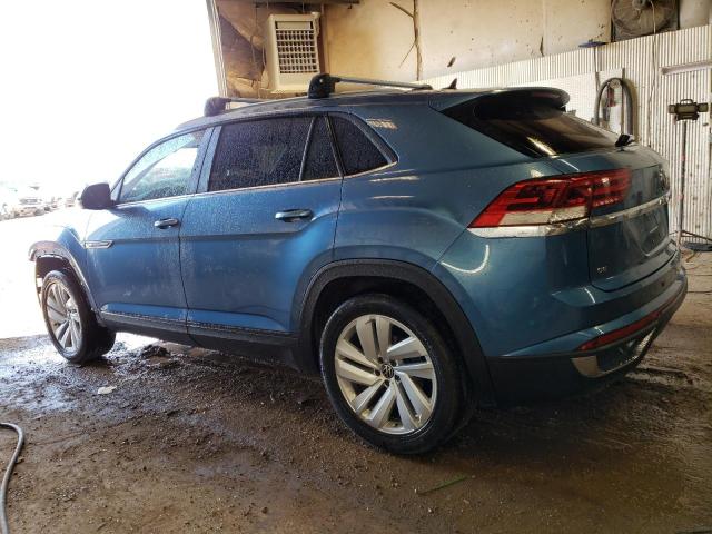 1V21C2CA6LC214844 - 2020 VOLKSWAGEN ATLAS CROS SE Синий фото 2