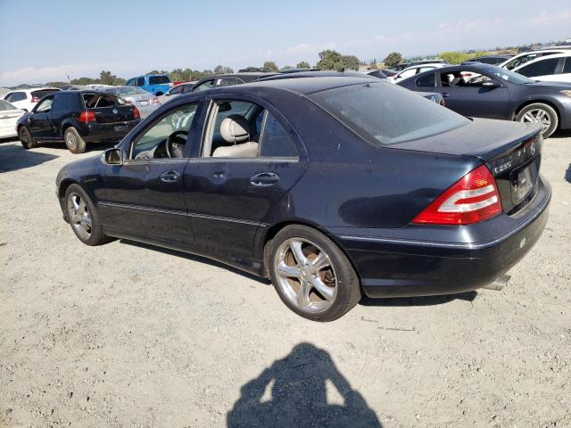 WDBRF40J85F684515 - 2005 MERCEDES-BENZ C 230K SPORT SEDAN BLUE photo 2