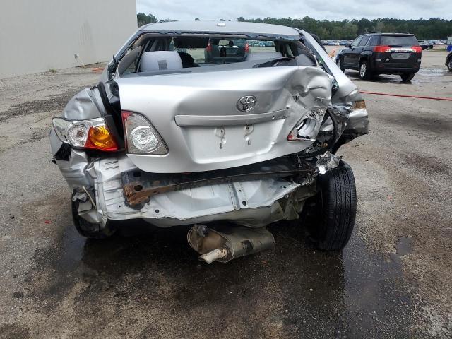 2T1BU4EE6AC284394 - 2010 TOYOTA COROLLA BASE SILVER photo 6