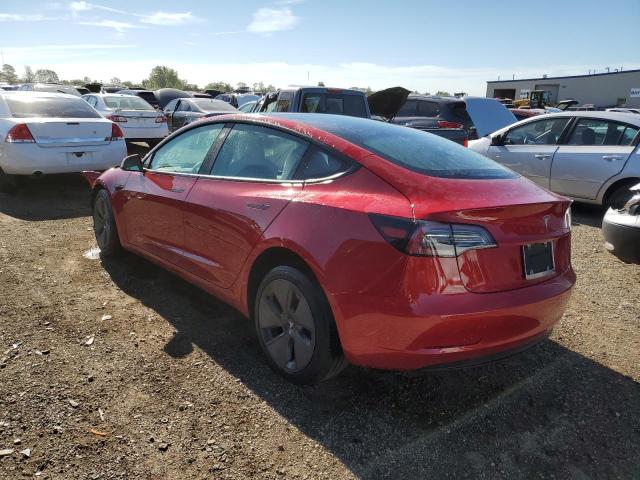 5YJ3E1EA4MF081582 - 2021 TESLA MODEL 3 RED photo 2