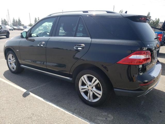 4JGDA5HB2CA086939 - 2012 MERCEDES-BENZ ML 350 4MATIC BLACK photo 2