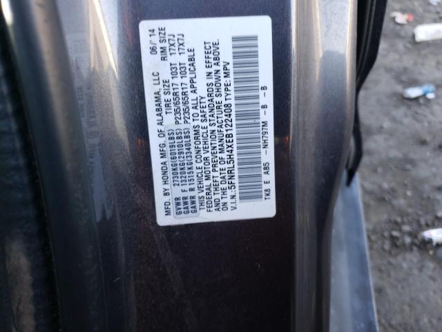 5FNRL5H4XEB122408 - 2014 HONDA ODYSSEY EX GRAY photo 13