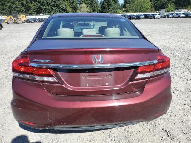 19XFB2F55DE290459 - 2013 HONDA CIVIC LX MAROON photo 6