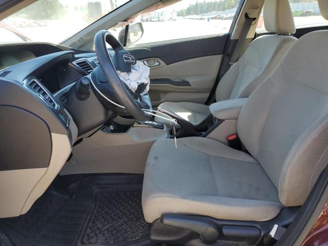 19XFB2F55DE290459 - 2013 HONDA CIVIC LX MAROON photo 7
