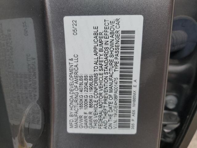 19UDE4H38PA001475 - 2023 ACURA INTEGRA A-SPEC GRAY photo 12