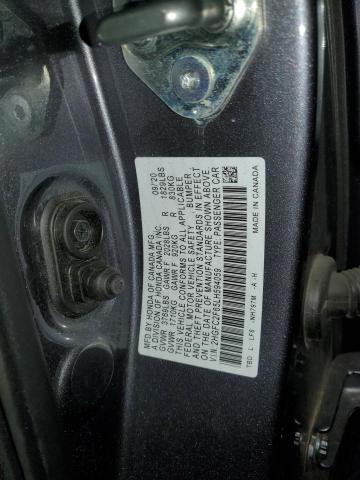 2HGFC2F65LH594059 - 2020 HONDA CIVIC LX GRAY photo 12