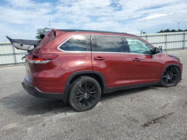 5TDJZRFH2KS606086 - 2019 TOYOTA HIGHLANDER SE RED photo 3