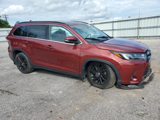 5TDJZRFH2KS606086 - 2019 TOYOTA HIGHLANDER SE RED photo 4