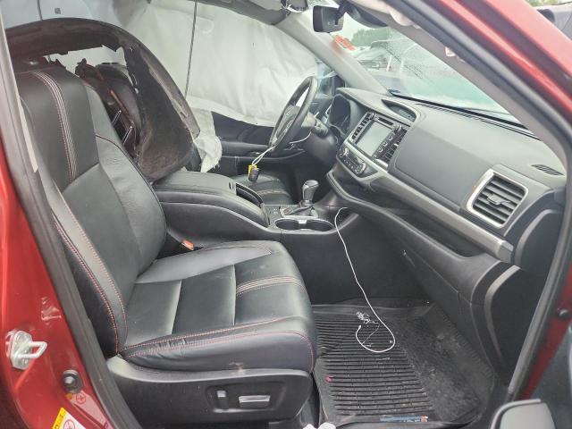 5TDJZRFH2KS606086 - 2019 TOYOTA HIGHLANDER SE RED photo 7