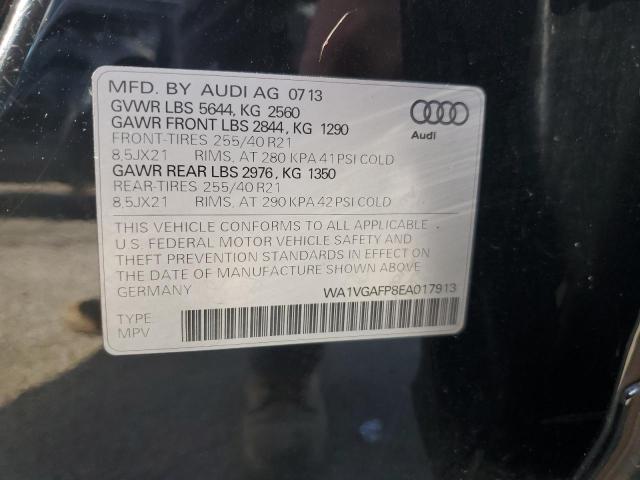 WA1VGAFP8EA017913 - 2014 AUDI SQ5 PRESTIGE BLACK photo 13